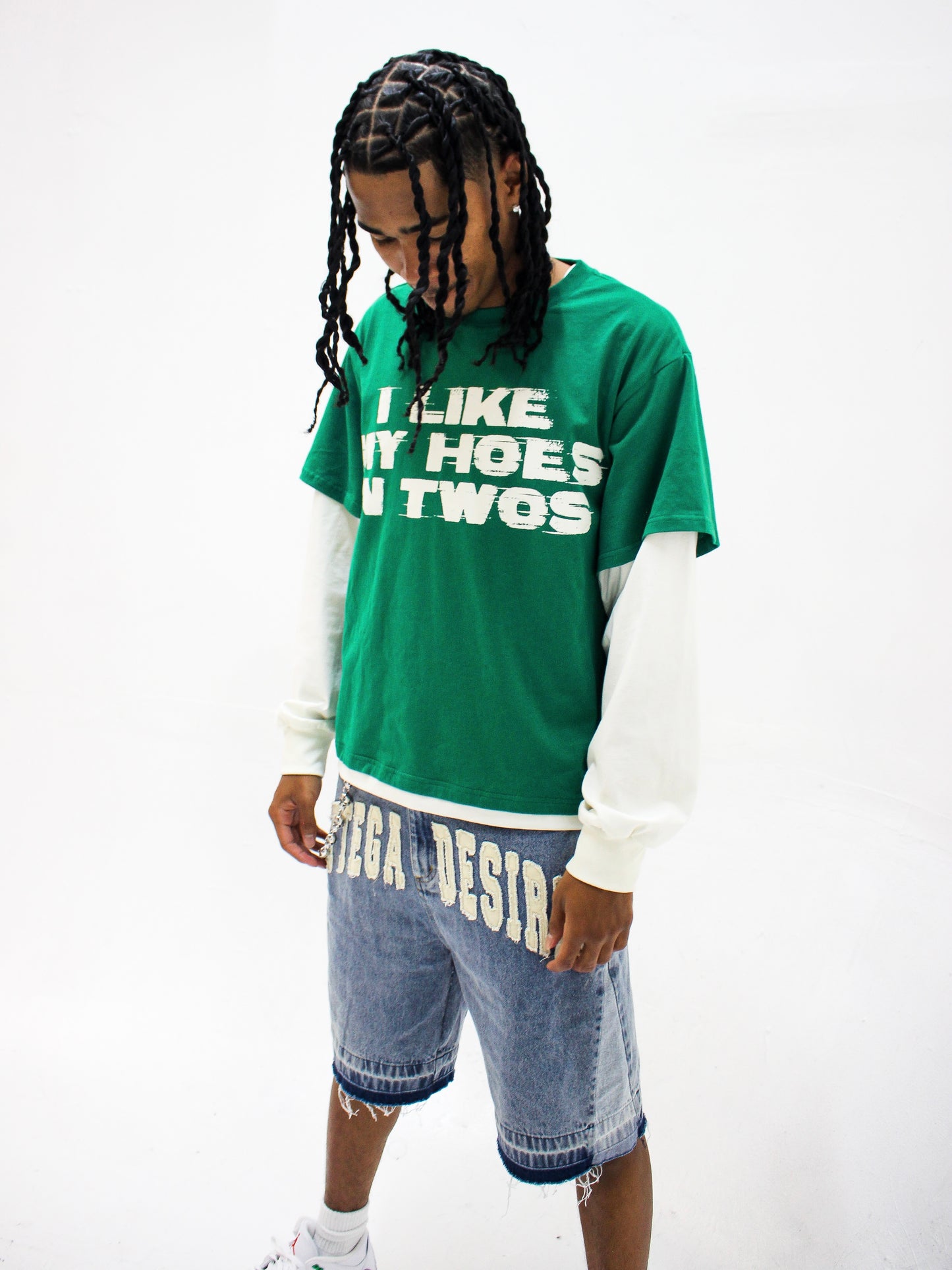 "I like my hoes in twos" Double layered longsleeve